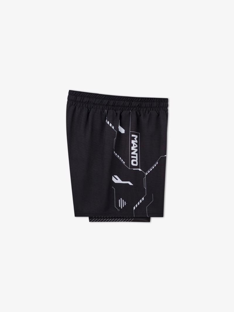 MANTO hybrid fightshorts shield - black